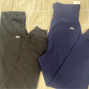 Figs Jogger Maternity Scrubs-Medium Black and Navy